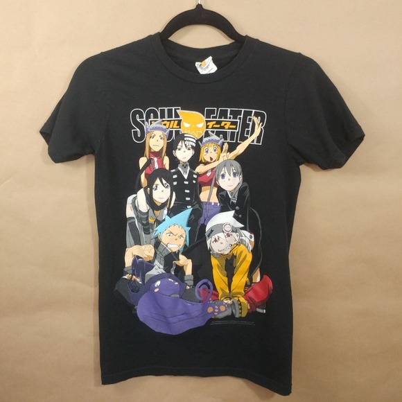 Black anime graphic tee Clearance